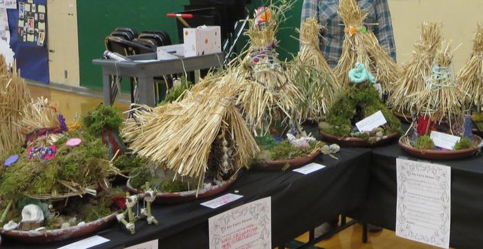Some of last year's wattle and daub fairy houses
