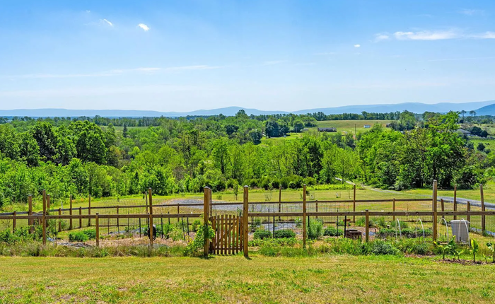 Garden + view of the Shenandoah Valley