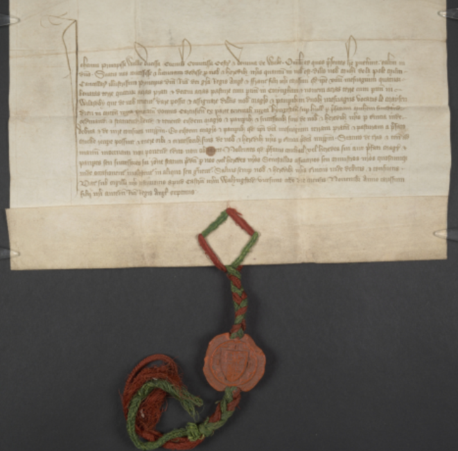 And actual medieval seal from Joan, Princess of Wales in 1383