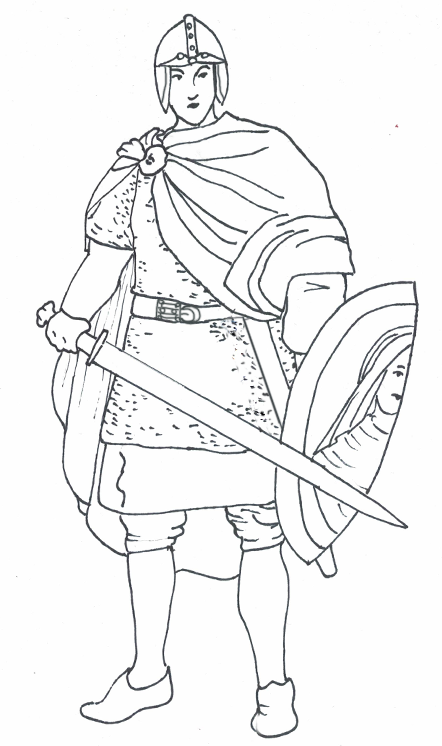 The same coloring page about King Arthur without the words.