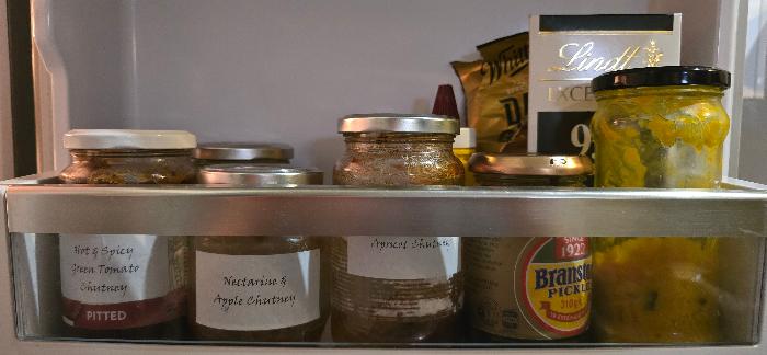 Chutneys in the fridge