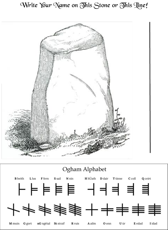 Page 2 (Write your name in Ogham sheet!)