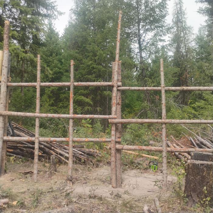 junk pole fence framing