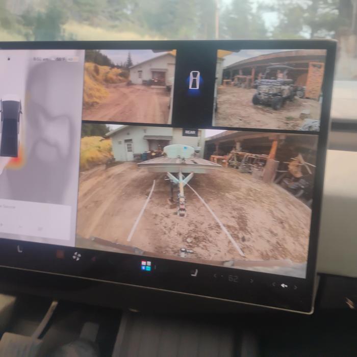 backup cameras in the hauling truck
