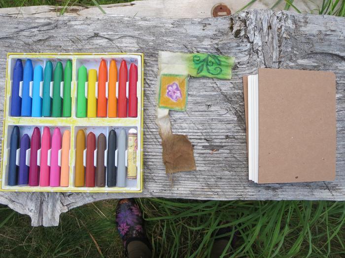 Now pictured in the shade, with the crayons I used.