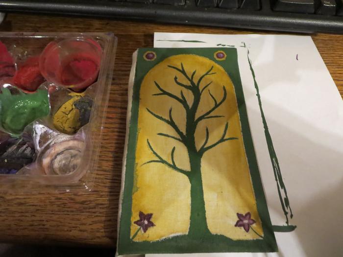 Waaaait, if it's just cotton glued with gelatin down to a board...doesn't that make it a canvas? Time to paint!