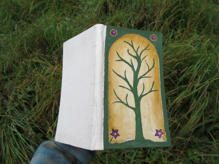 One side painted. Suddenly this old cotton sheet doesn't look cheap at all!