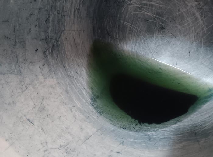 Indigo at bottom