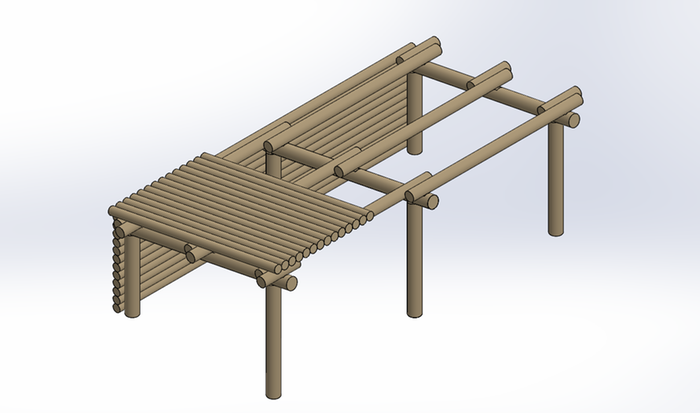 berm shed log layout concept