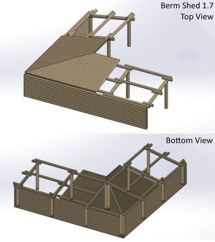 concept 1 for berm shed corner log layout