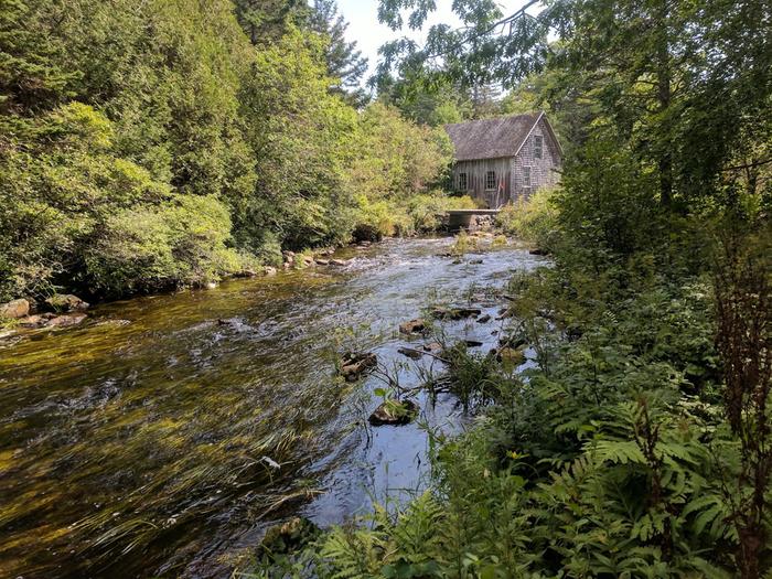 Historic mill beside the brook at Abijah’s Mill in southwestern Nova Scotia.