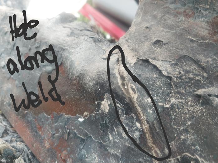 Welds starting to fail