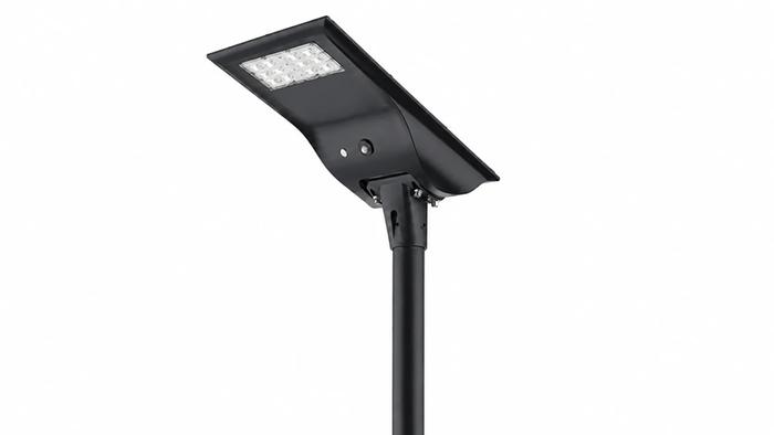 SOLARTODO 40 W YZ all-in-one solar street light, AIO-40W-P50-B96-40K. Mounting illustration; enquire separately for a complete pole.
