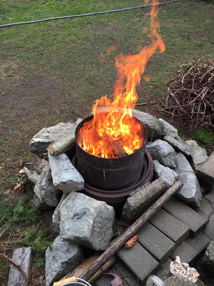 Fire Pit from Repurposed materials 