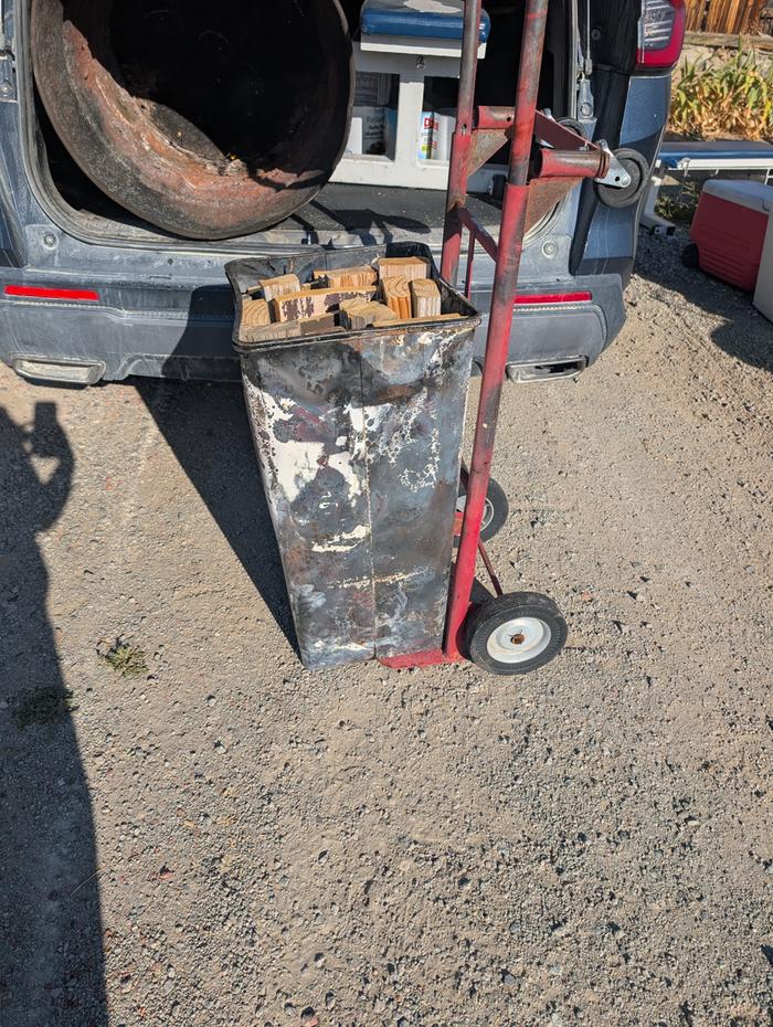 Wood packed in