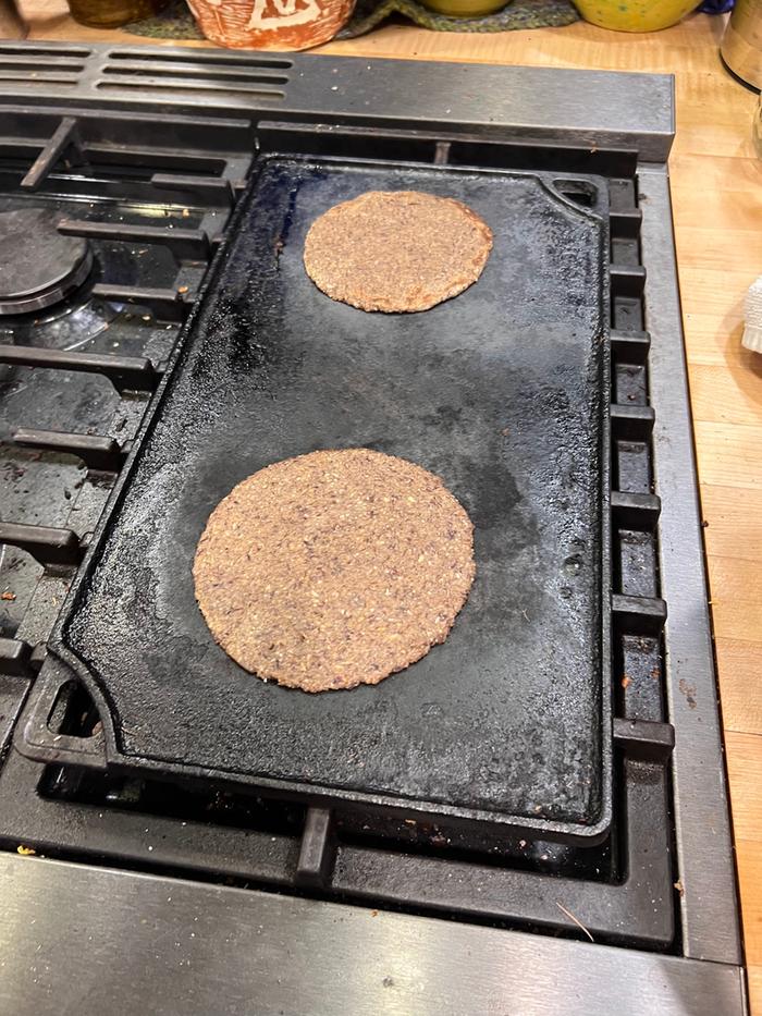 Heating on the comal (griddle) -- I didn't get much puff out of this corn.