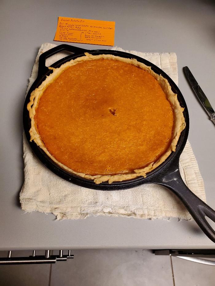 Sweet potato pie (my first year making pie crust!)