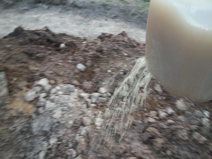 diy watering can in action