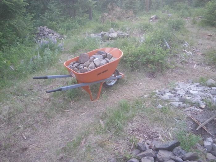 new wheelbarrow loaded up