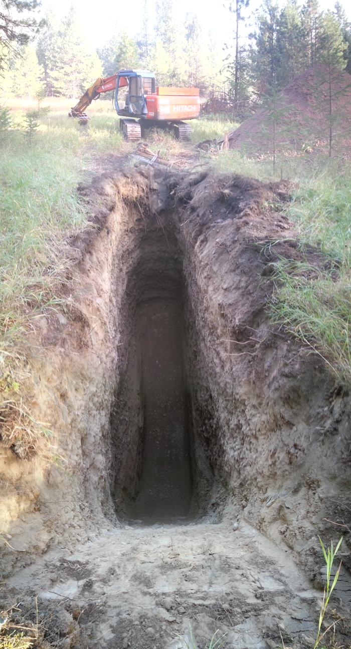 no water down there either