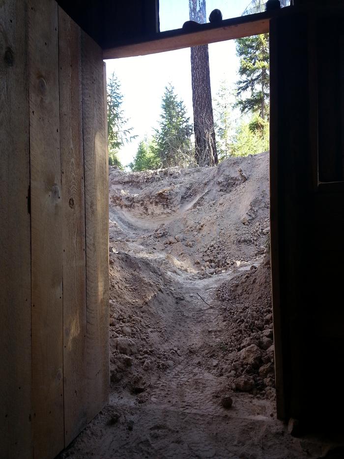 doorway to Jim's uphill patio