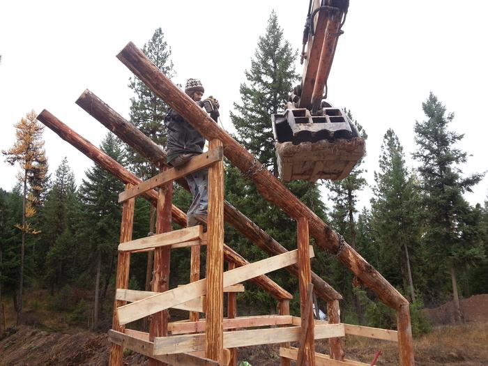 beam lifting at Jesse's house