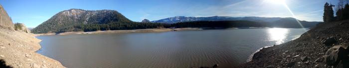 a lake up in the mountains