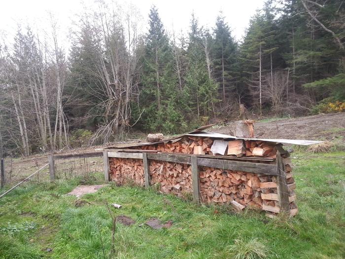 a fence that's also a woodshed