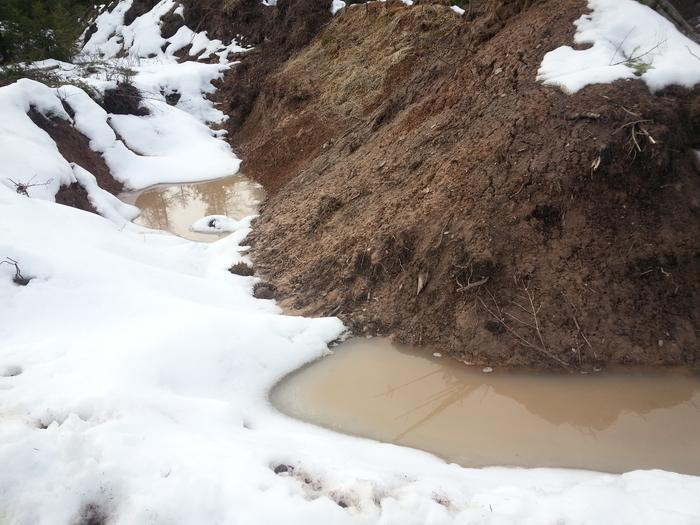 silt trap pond and the gulf of T&eacute;jas