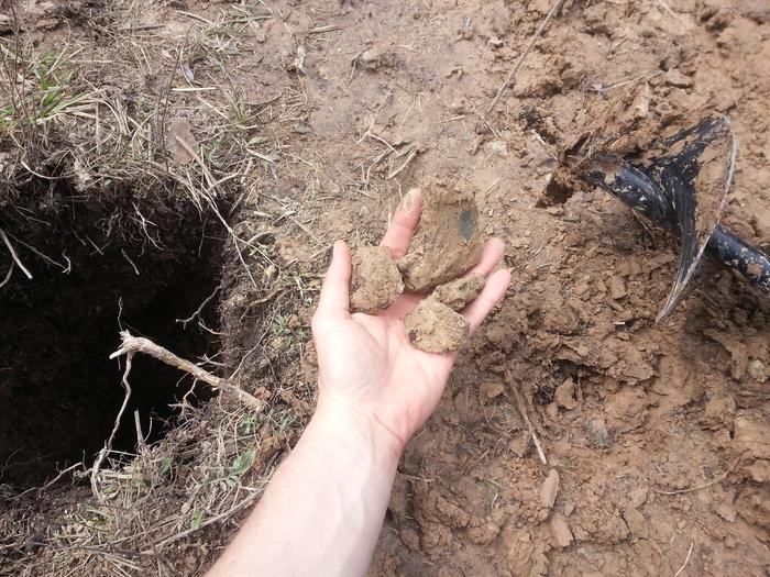 rocks from the draw hole