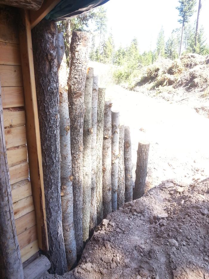Siesta northeast retaining wall started