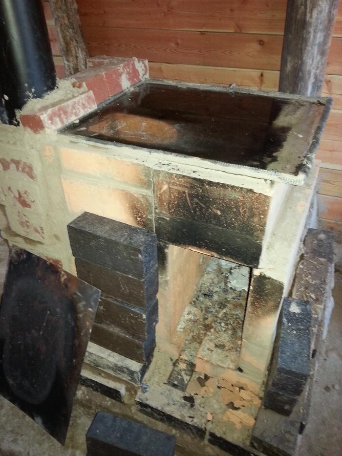 stove after test burn and breakfast