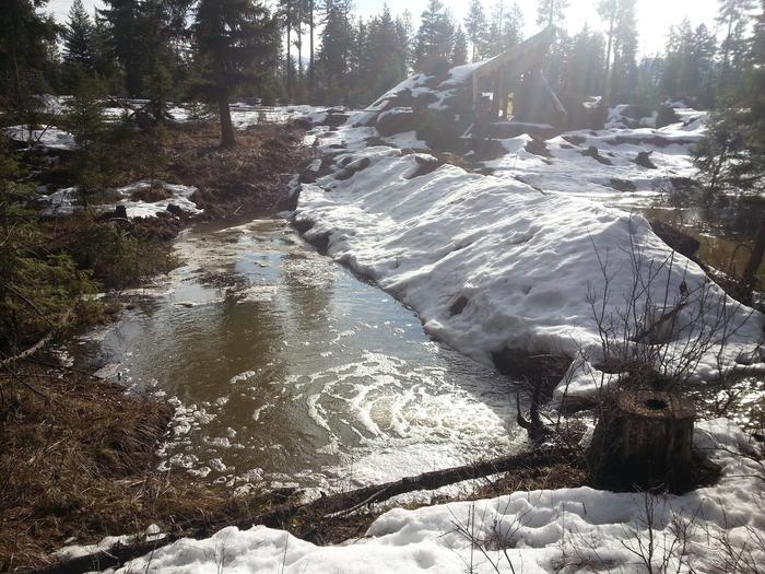 waterfall from Jesse's bikepark into chris-mas pond Stevantium