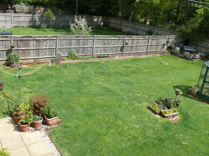 Beds were made with salvaged timber, base of topsoil and topped up with manure twice