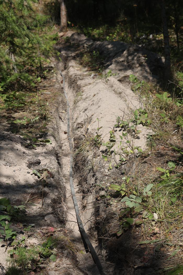 Pipe in trench