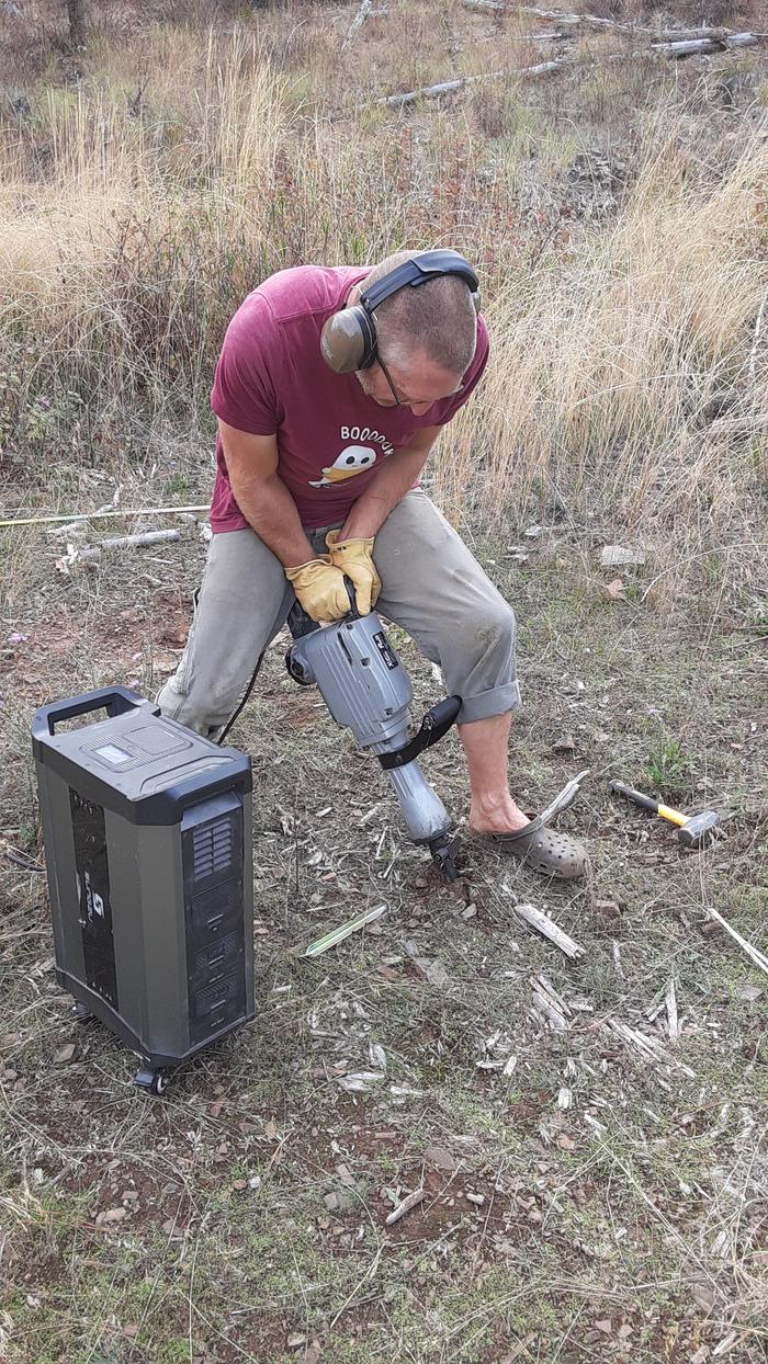 Stephen with jackhammer 