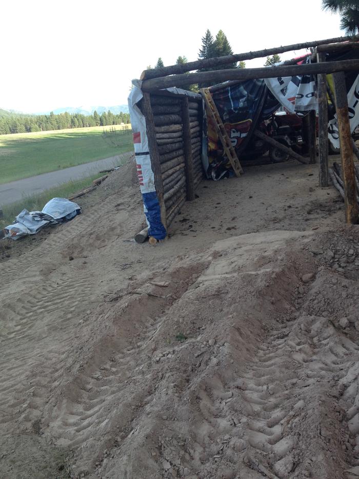 Berm Shed Progress when we arrived