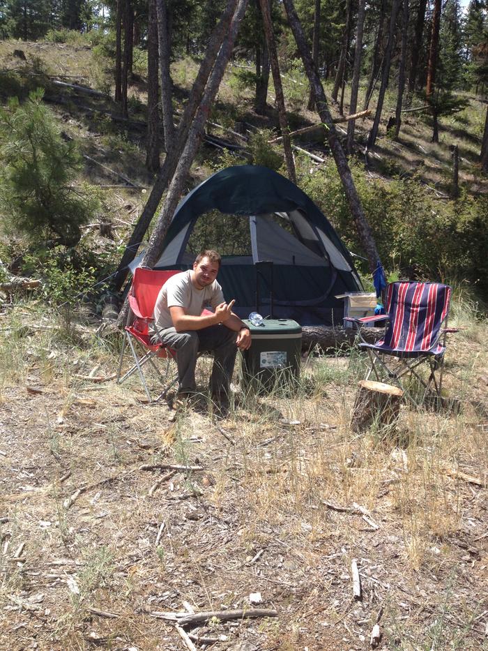 Tired as shit 3 days travel, just set up camp, and learned first hand that Montana Has steep hills