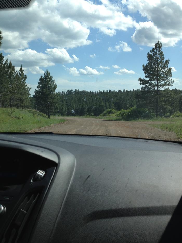 this is on the way to the PDC, needing a shower we took this sketch road to find crazy head springs