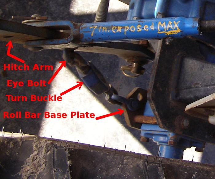 Lateral restraint turnbuckle