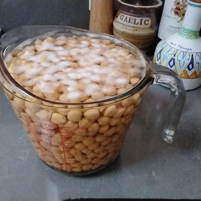 Chickpeas soaked overnight