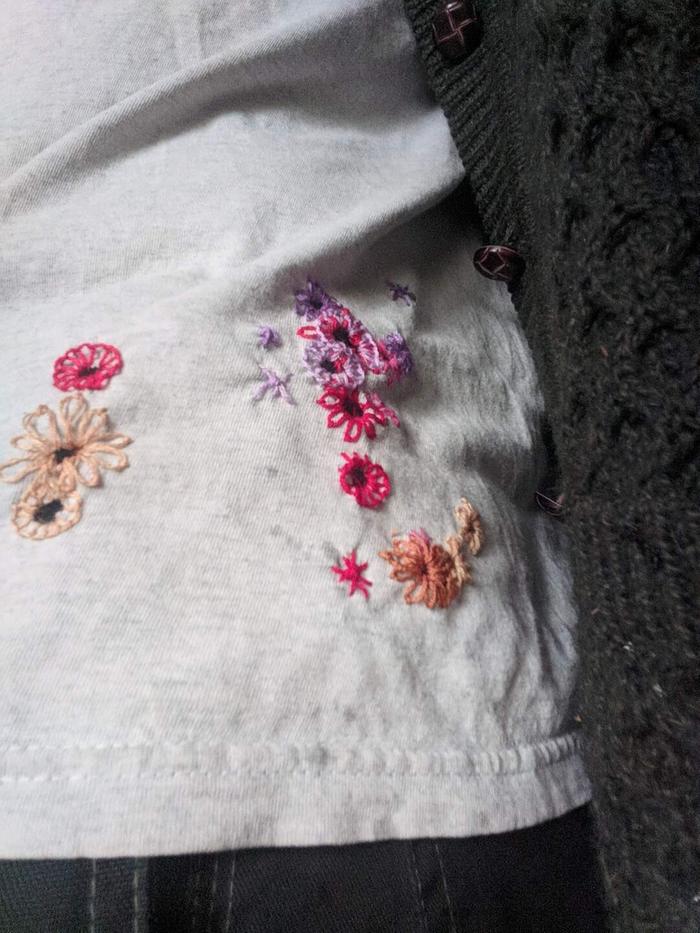 Disguising holes with flowers