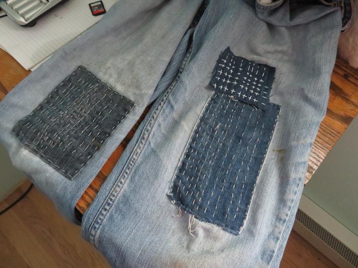 patchwork jeans