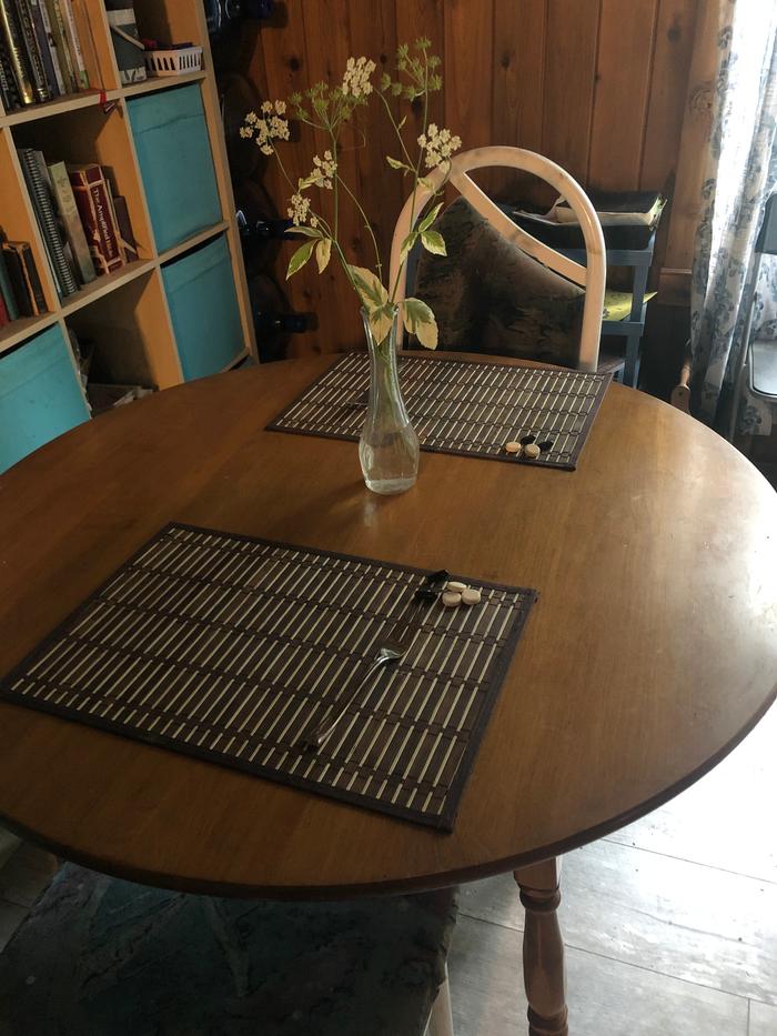 Goutweed flower on dining room table