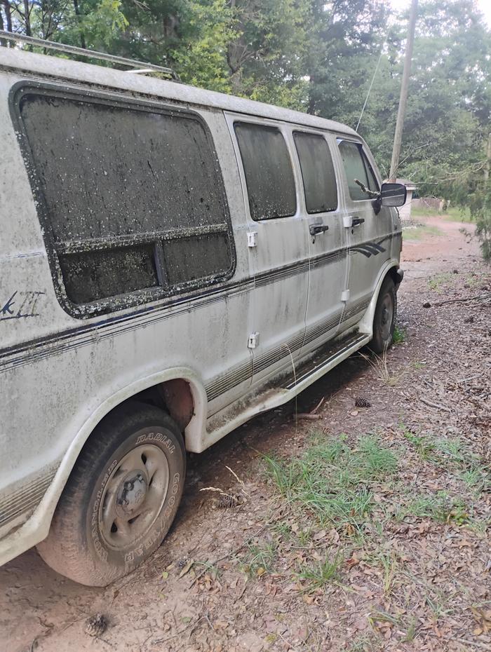 Van with mould outside