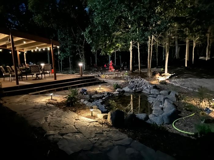 Back yard creek and pond