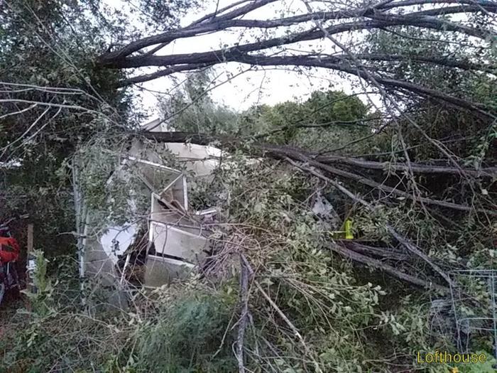 Crushed greenhouse