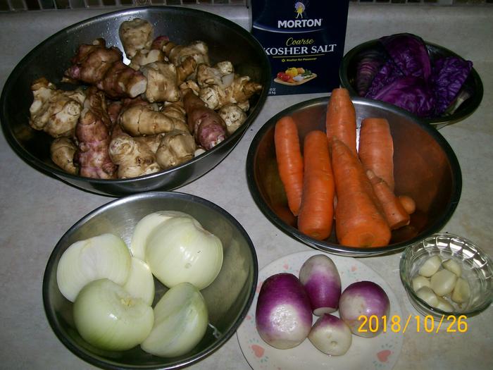 Ingredients for kraut-chi.