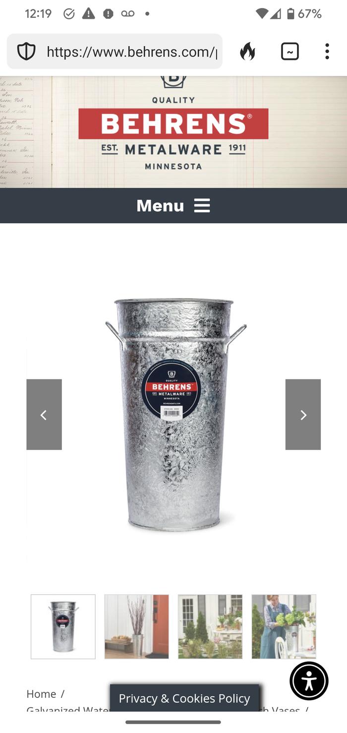 French pail or flower bucket
