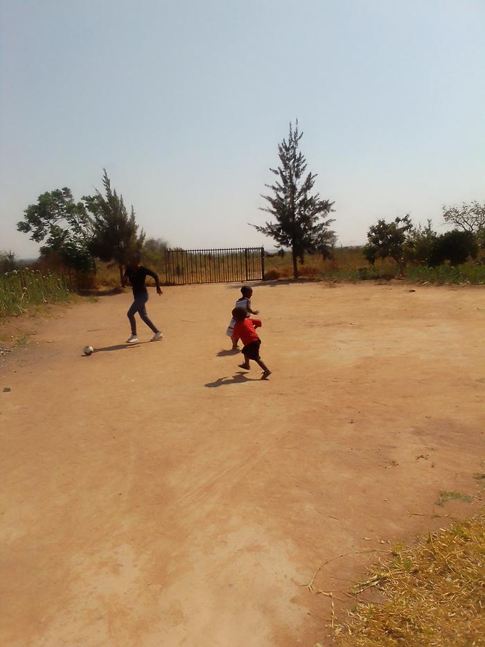 children playing ball